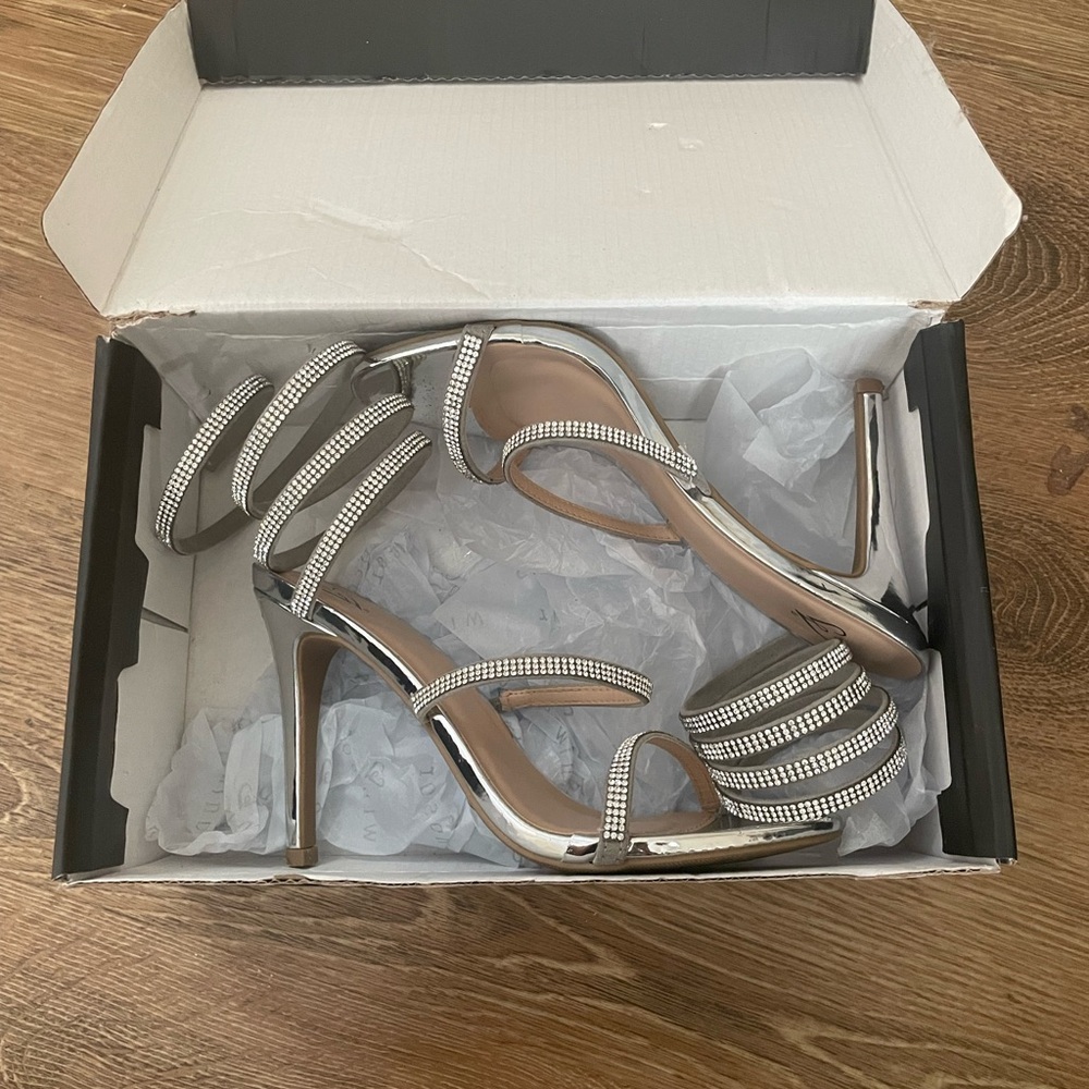 Windsor coil rhinestone heels